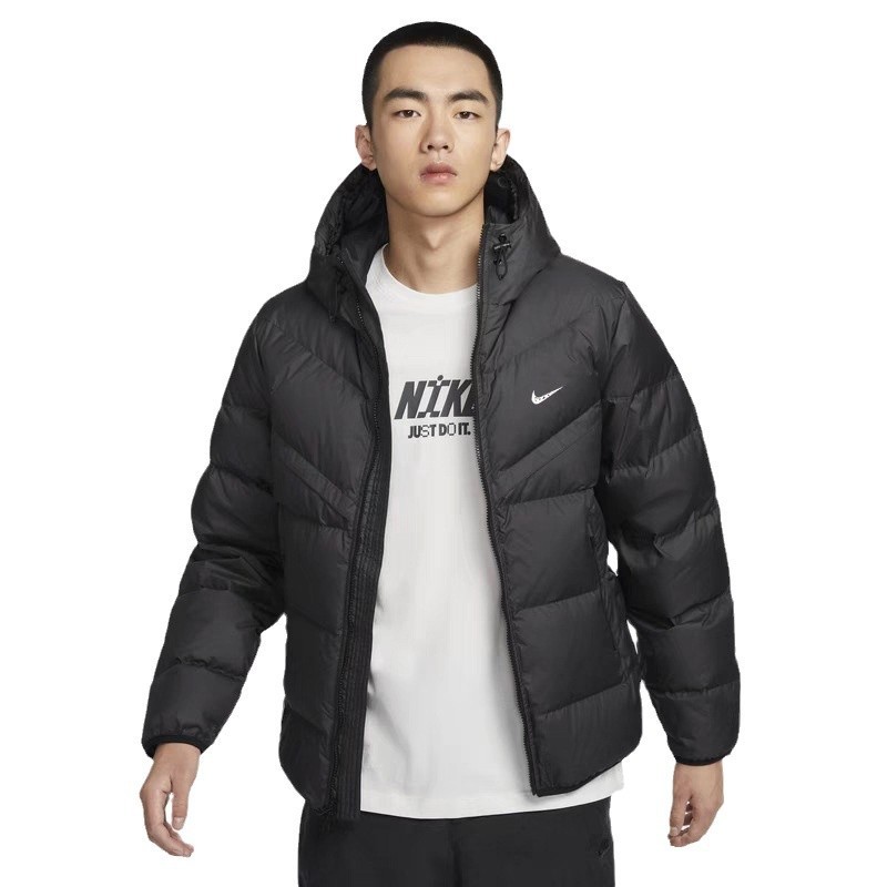 2025年冬季平面尼龙棉衣加厚面包服潮牌刺绣连帽棉服男宽松棉服|undefined