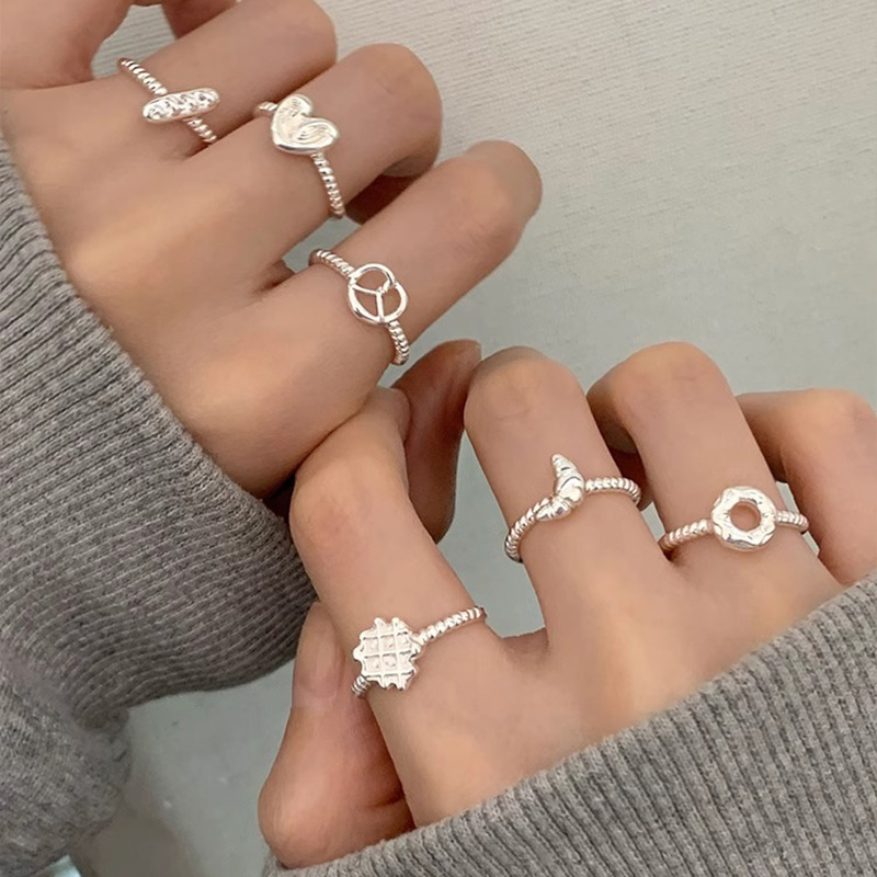 韓系韓版素圈戒指女開口可調節小眾精緻感輕奢個性百搭新品手飾潮