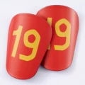 12*7.8cm (M) Red Yellow Number 19 Shin Guards