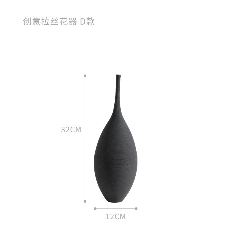 Beihanmei Jingdezhen jarrón de cerámica cepillado hecho a mano retro wabi-ji sala de estar del hogar decoración de Morandi