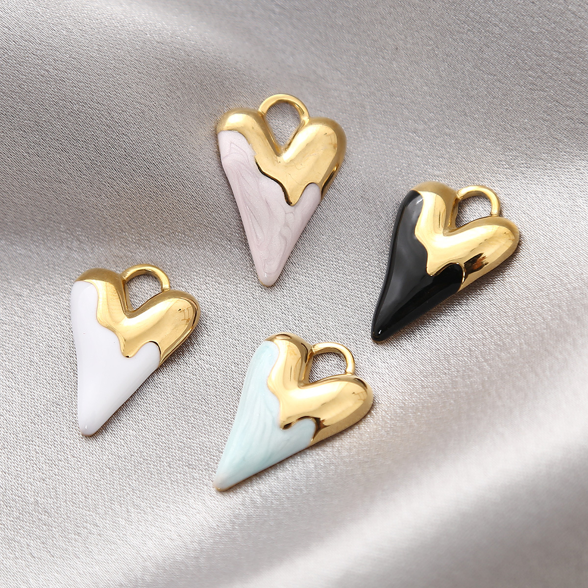 1 Pieza 17x25mm Acero Inoxidable 304 Forma De Corazón Colgante Accesorios De Joyería display picture 2