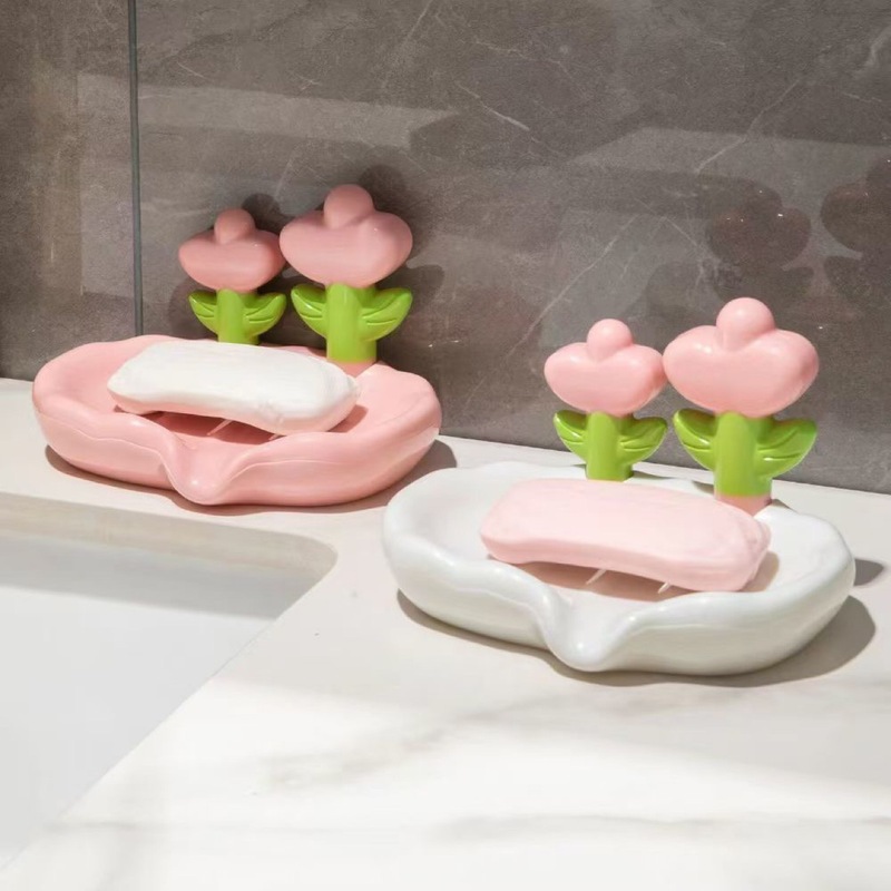 花の石鹸箱、穴のない石鹸箱、高価値、水が溜まらないプラスチック石鹸箱、輸出外国貿易国内販売製品|undefined