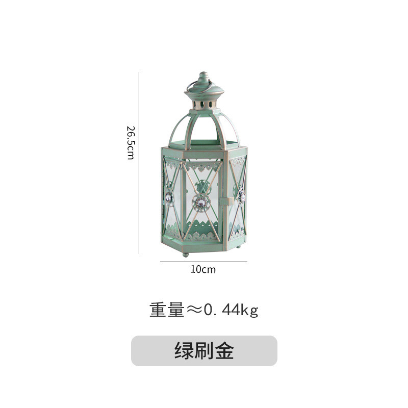 En stock al por mayor de la vendimia candelabro vidrio viento lámpara patio modelo decoración escritorio vela titular