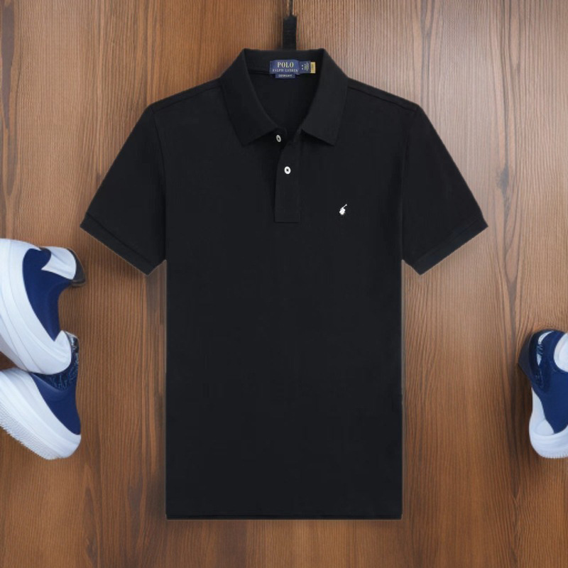 Cross-Border Foreign Trade Summer Polo Men's Short-Sleeved T-Shirt with Embroidered Logo Trendy Casual Wear