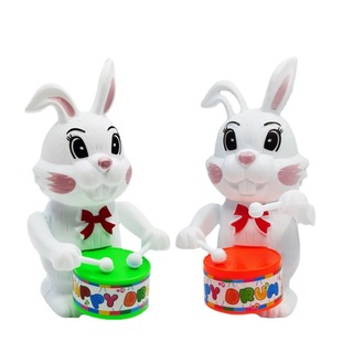 Upwind Drumming Toy Piggy Rabbit Drumming Drumming New Strange Winding Toy Hot Sale Promotional Gift