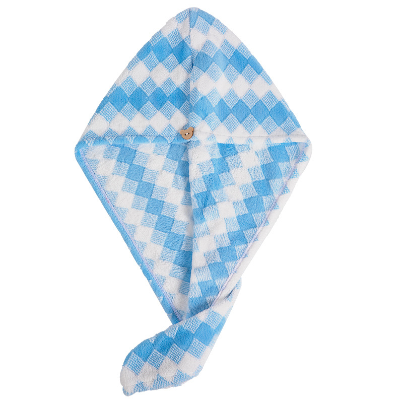 Gorro de secado de pelo de lana de coral Toalla de secado rápido absorbente para mujeres Gorro de secado de cabello Gorro de ducha engrosado de pañuelo de cabeza Gorro de secado de pelo al por mayor