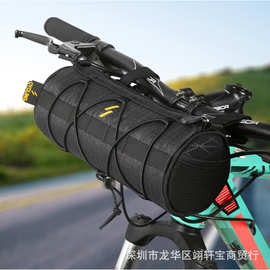 摩托车小牛电动车自行车改装车头包圆筒挂包哈雷骑行边袋便携挎包