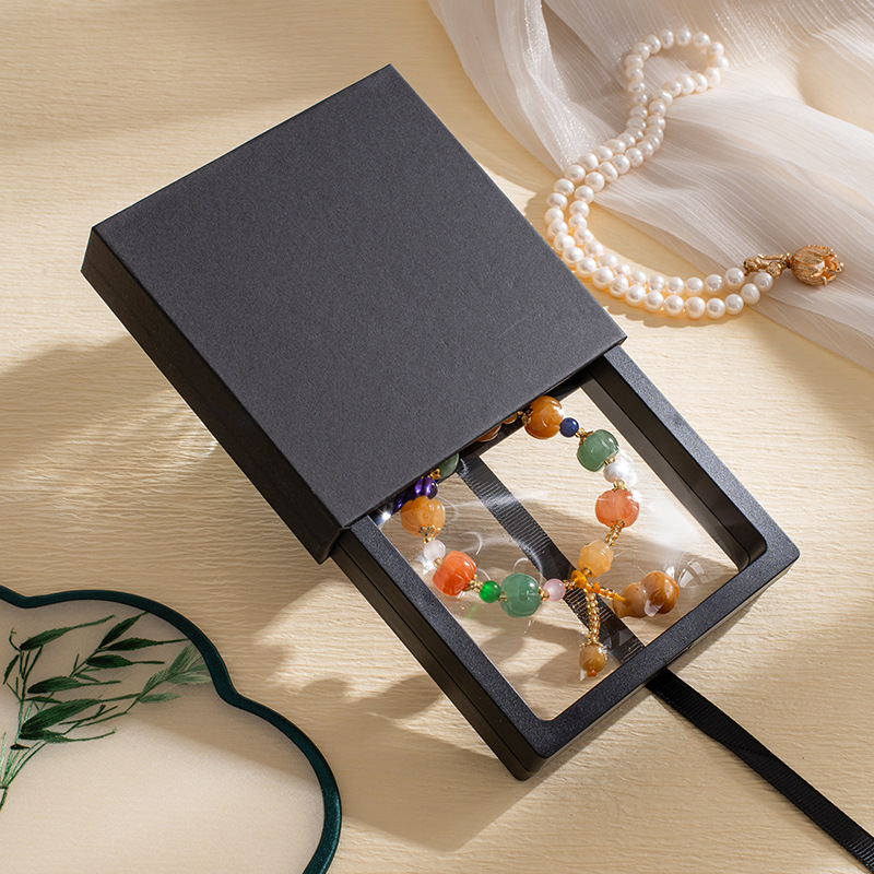 Caja interior negra oscura + negra; 9cm * 9cm * 2cm (medio)