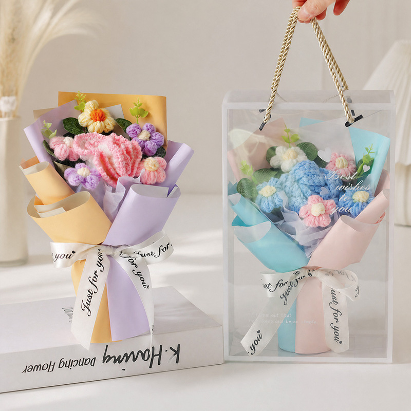 Valentine's Day Gift, Sunflower Eternal Flower Bouquet, Rose Yarn Flowers, Gift for Teacher, Girlfriend, Birthday, Chinese Valentine's Day Gift Valentine's Day Gift, Sunflower Eternal Flower Bouquet, Rose Yarn Flowers, Gift for Teacher, Girlfriend, Birthday, Chinese Valentine's Day Gift