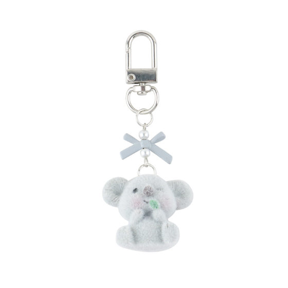 Cute cute funny bow cartoon small animal felt key chain set colorful color matching super multi-pendant optional