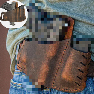 Spot Cross-Border Hot-Selling Cowhide Waist Tool Set Portable Prop Gun Holster Invisible Tactical Defense Tool Waist Bag