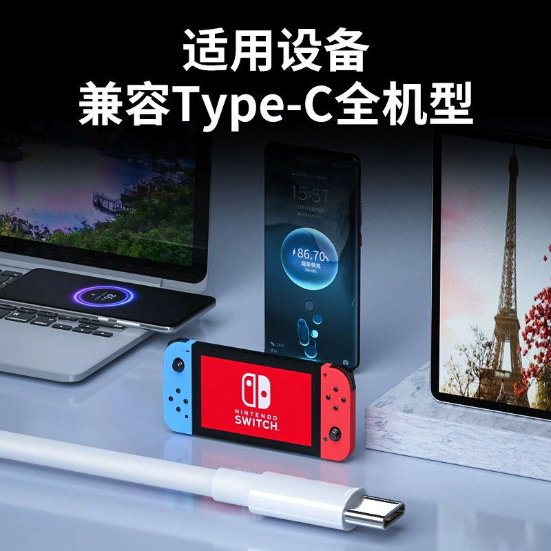 PD100W double -head Typec fast charge data cable 5A flash charge C to C mobile phone computer Emark chip charging cable