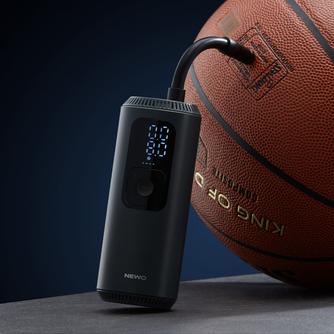 新款迷你便携式无线快速充气宝 摩托车自行车智能电动车载充气泵