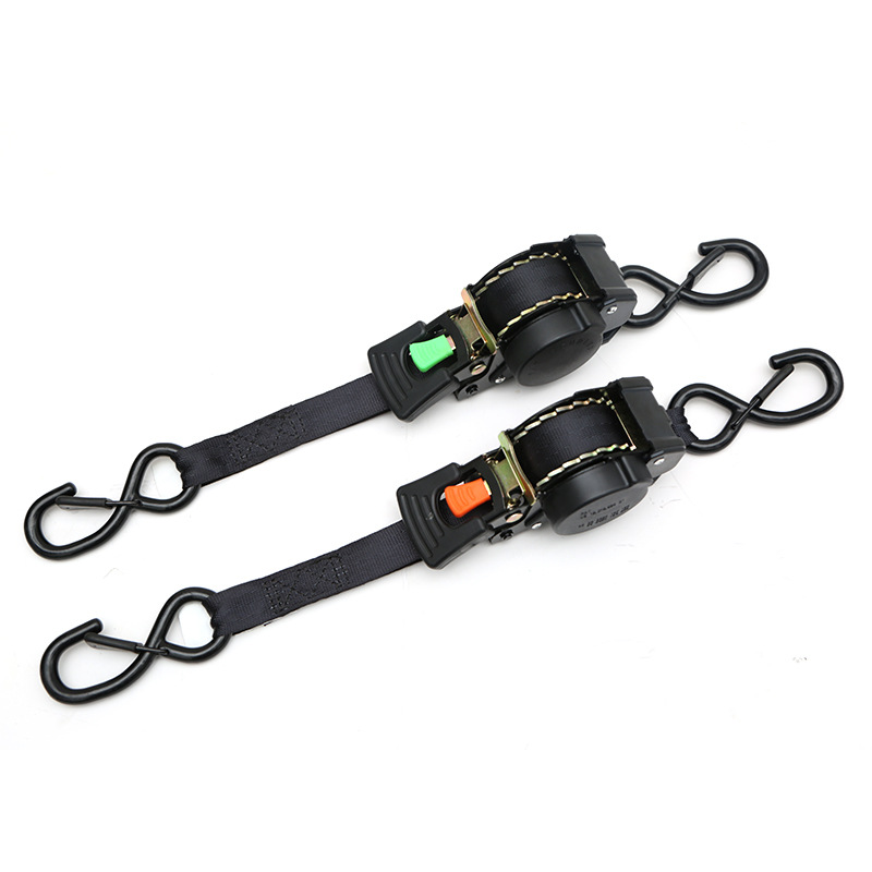 跨境汽车绑带货物固定绑带捆绑带双S钩1英寸*3米无阻尼长度可定