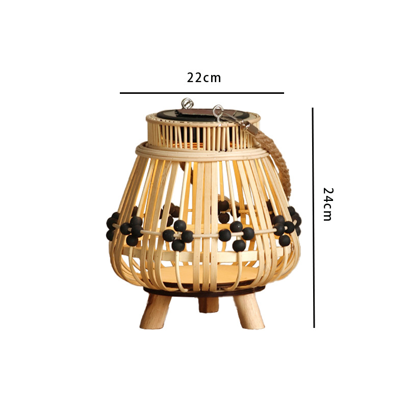 Lámparas de viento de caña retrógradas personalizadas candelabro LED linterna solar hotel patio paisajismo decoración de la atmósfera de la luz