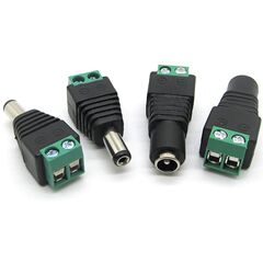 メスdcプラグ5.5*2.1/2.5溶接なし12v dcコネクタ電源端子台2.5m共通