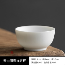 04WV批发【清仓】德化陶瓷 品茗杯功夫茶具茶杯单个杯子手绘主人