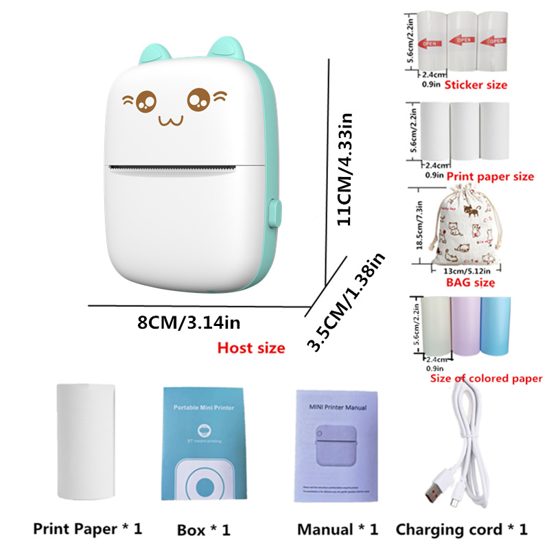 Xunchen hd pregunta equivocada impresora pequeño meow foto goo ayudar a los estudiantes tarea barato artefacto