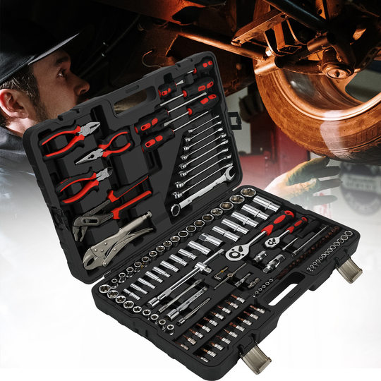 Factory Direct sales 131 pieces comprehensive suit universal socket wrench combination tool large, medium and small flying ratchet wrench