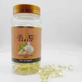 跨境大蒜油软胶囊ALASKA CARLIC胶囊调节免疫力100粒胶囊