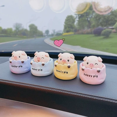 Car ornaments | cartoon doll electric car