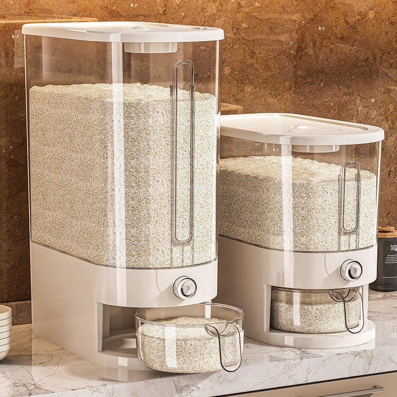 New Plastic Rice Container, Insect-Proof and Moisture-Proof Sealed Container, Rice Storage Bin, Flour Storage Tank, Grain Storage Box, Rice Box, Grains