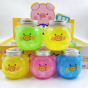 Children's Toy Piggy Sparkling Glue Pearlescent Cartoon Cute Color Mud Decompression Handmade DIY Crystal Mud Creative Batch
