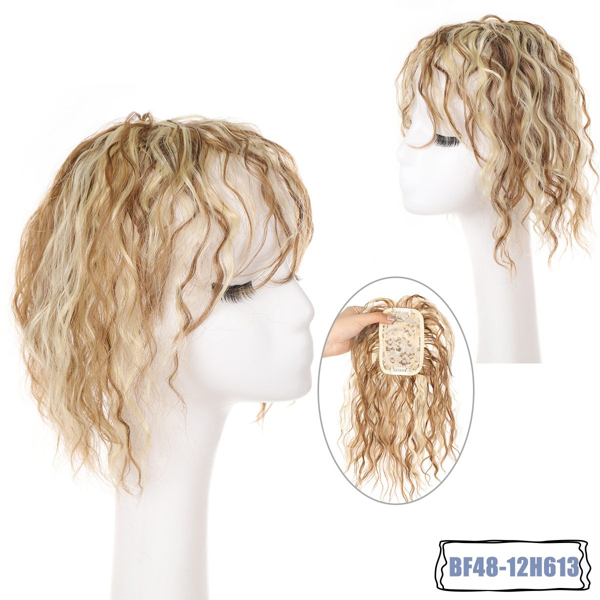 Peruca de cabelo sintético e aplique topper para mulher_voghion.com