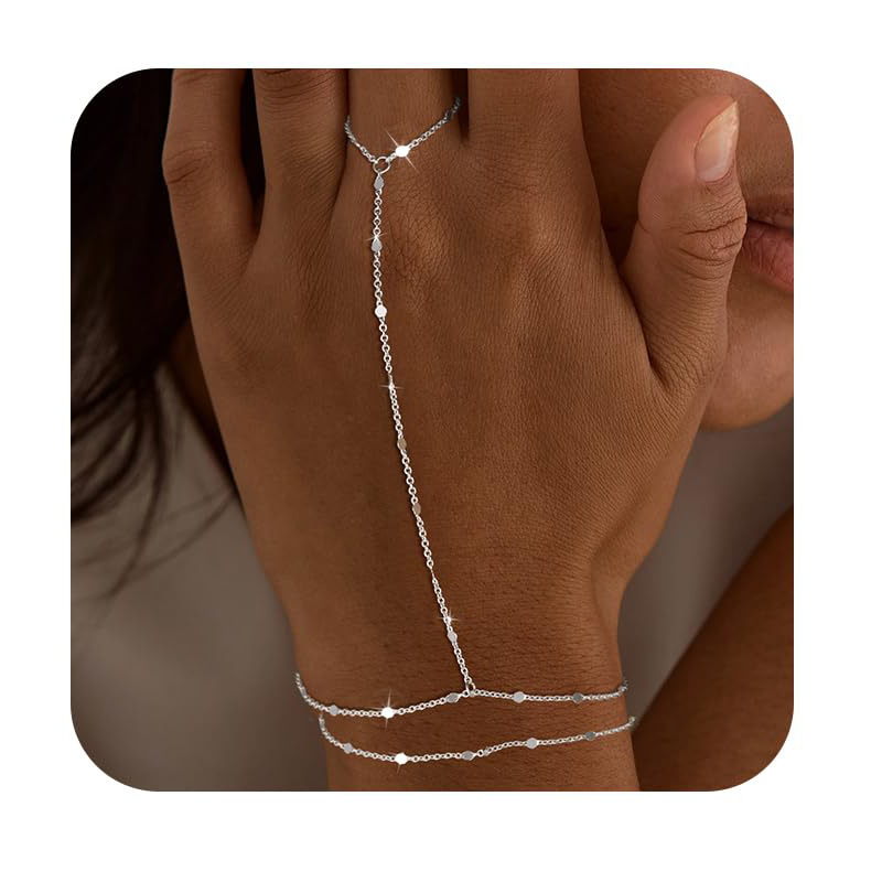 欧美跨境精致戒指手链可调节复古时尚珠宝礼物日常通勤百搭饰品女