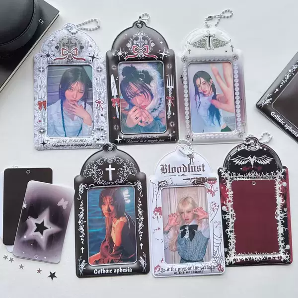 Supply of Gothic Style Card Holders, Small Pvc Card Holders for Idol Fans, Campus Card Storage, Card Display Holders, Protective Covers