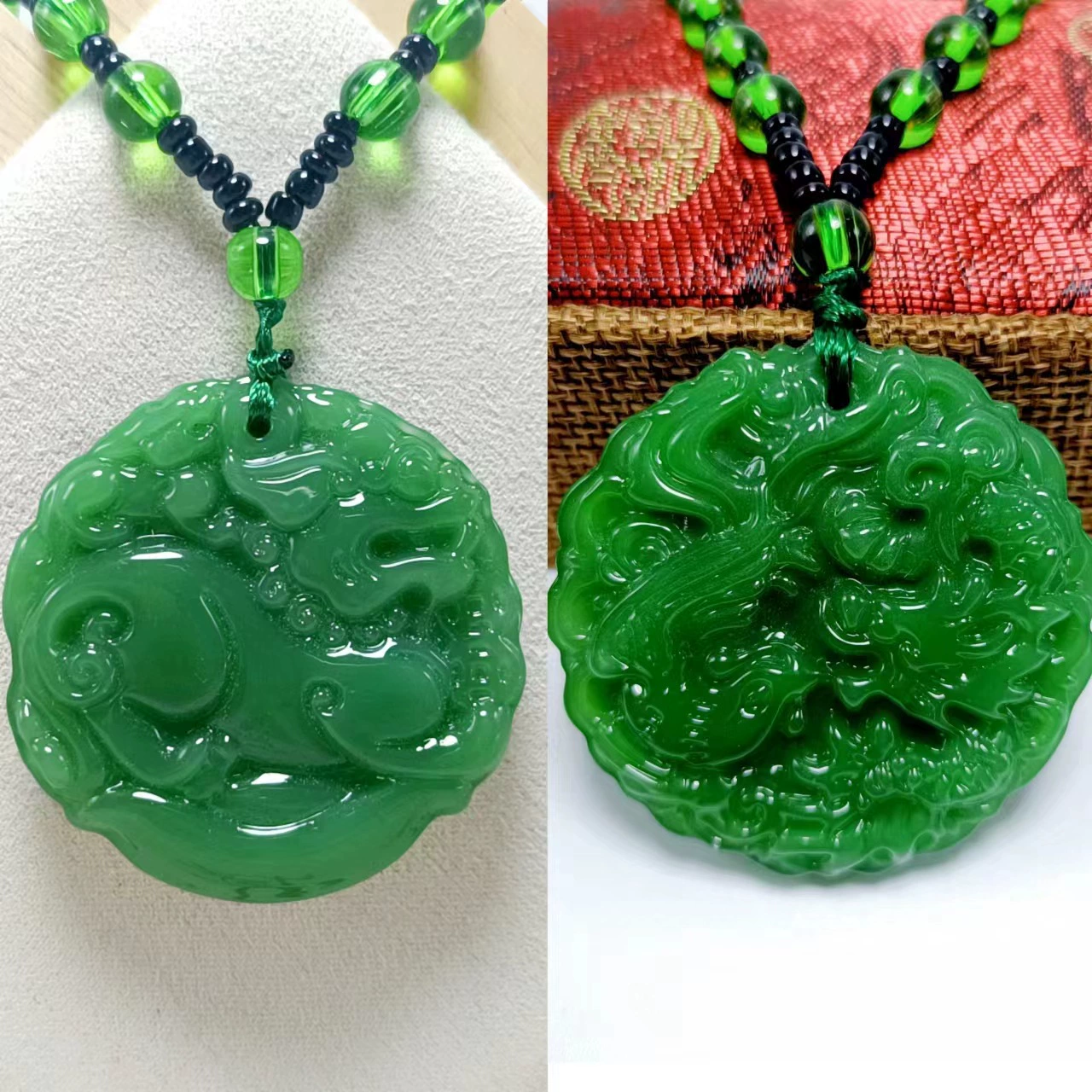 Имитация подвески Hutian Yu Kirin Дракон и Феникс в национальном стиле