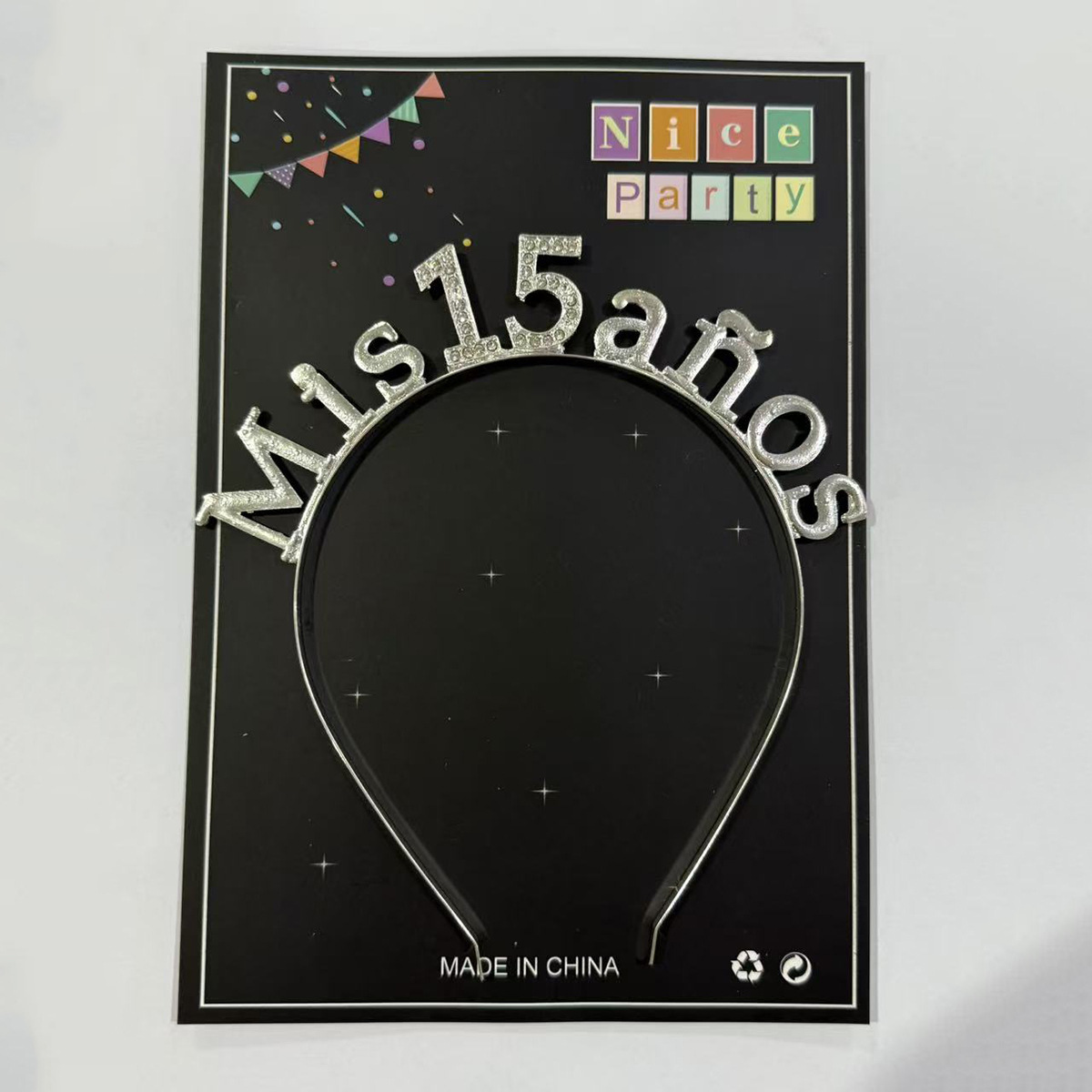 Fiesta Mis 15 años oro y plata bar mitzvah español cabeza de fábrica directa transfronteriza mayorista