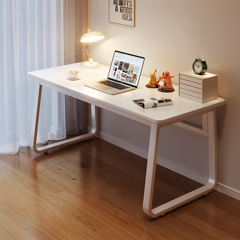 Simple Home Study Desk for Students, Suitable for Small Apartments and Rental Rooms, Minimalist White Office Desk