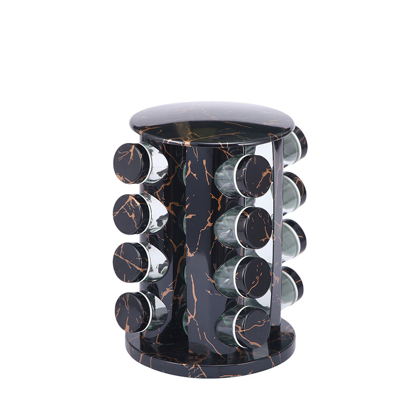 Estante de cocina multifuncional | Organizador giratorio de especias mármol