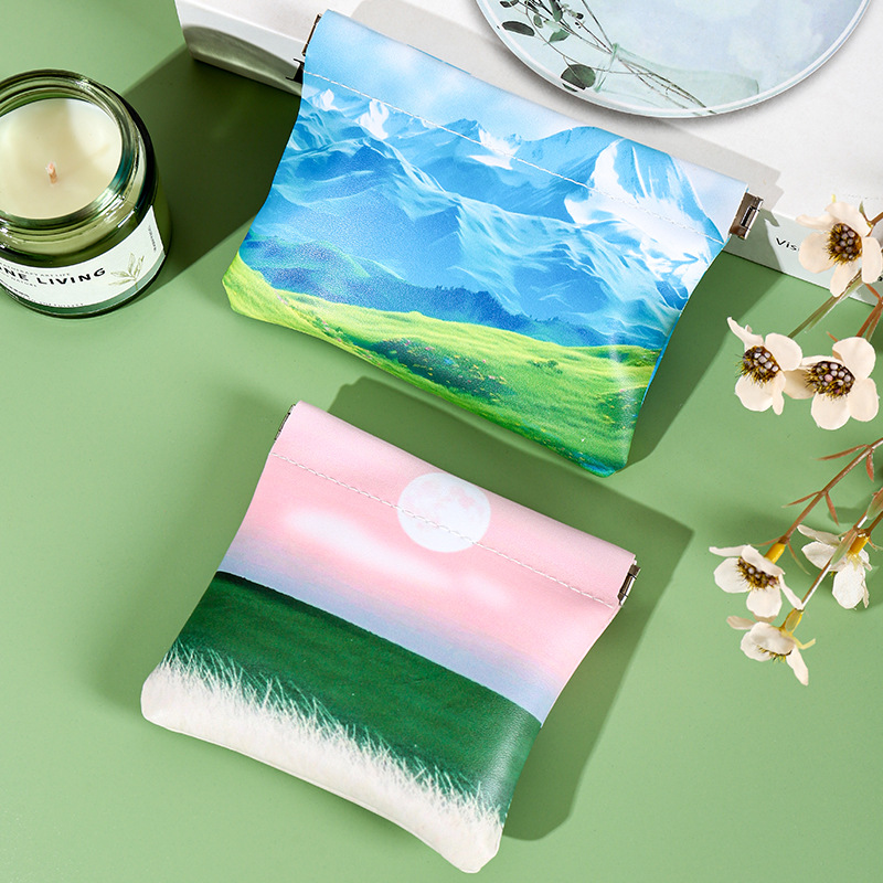 Pintura al por mayor creativa de estilo auriculares con cable bolsa de monedas bolsa de almacenamiento bolsa de bala bolsa de gafas portátil bolsa de almacenamiento