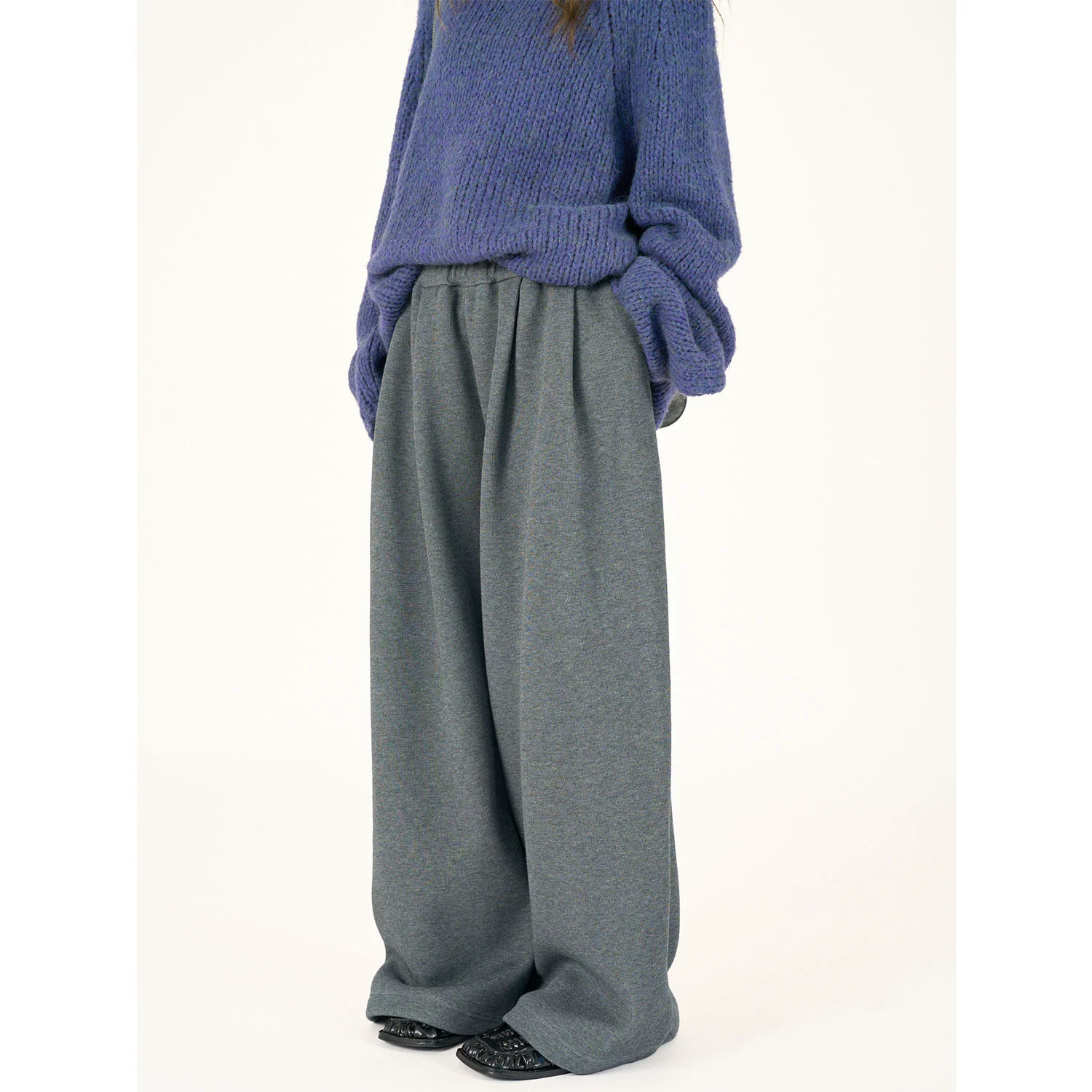 Новые осенне-зимние брюки в корейском стиле, повседневные, флисовые, утолщенные, широкие, свободные, теплые, длинные, для женщин