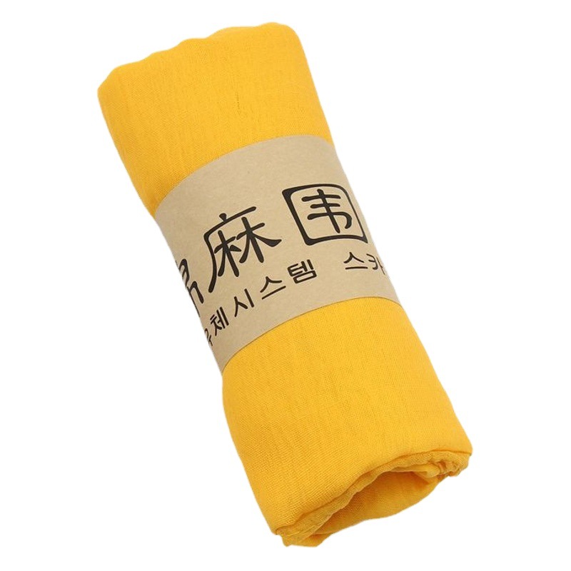 Long Solid Color Cotton and Linen Scarf Women's Autumn Winter Warm Decorative Artistic Scarf Women's Gifts Shawl Big Red