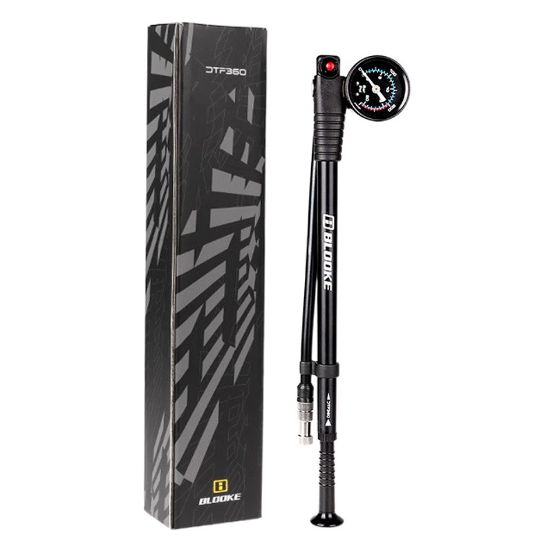 Велосипедный насос высокого давления BLOOKE, насос для подкачки передней вилки и заднего амортизатора с манометром 300psi
