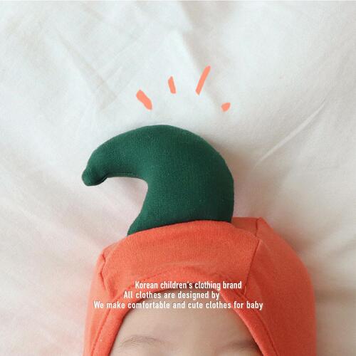 2024 Autumn Korean style children's jumpsuit ins style pumpkin shape baby harem Halloween series crawl suit
