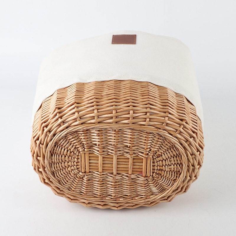 Cesta de mimbre de tela de estilo japonés cesta de almacenamiento de mimbre cesta de picnic FIN DE SEMANA fiesta al aire libre comida merienda cesta de picnic