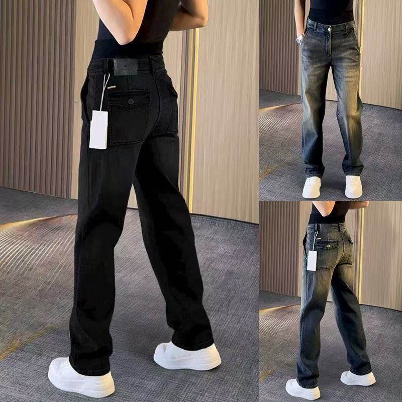 2026 High-End American-Style Durable Straight-Leg Pants, Fashionable Retro Slim-Fit Long Pants for Men, Luxury Trendy Versatile Jeans