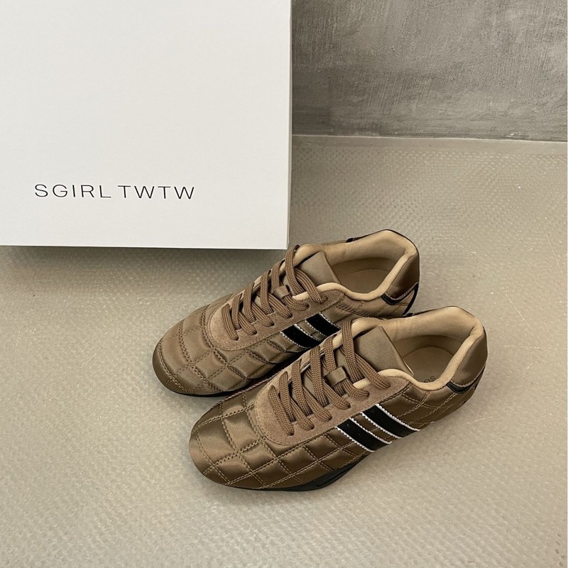 SGIRL TWTW复古条纹赛车德训鞋女2025新款百搭平底休闲运动女鞋潮|undefined