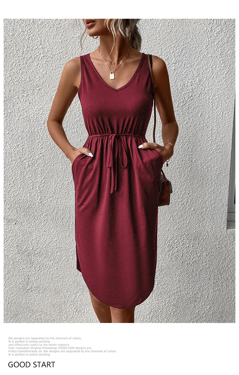 Summer Women Wear Sleeveless Casual Solid Color Dress 26 Summer Women Wear Sleeveless Casual Solid Color Dress