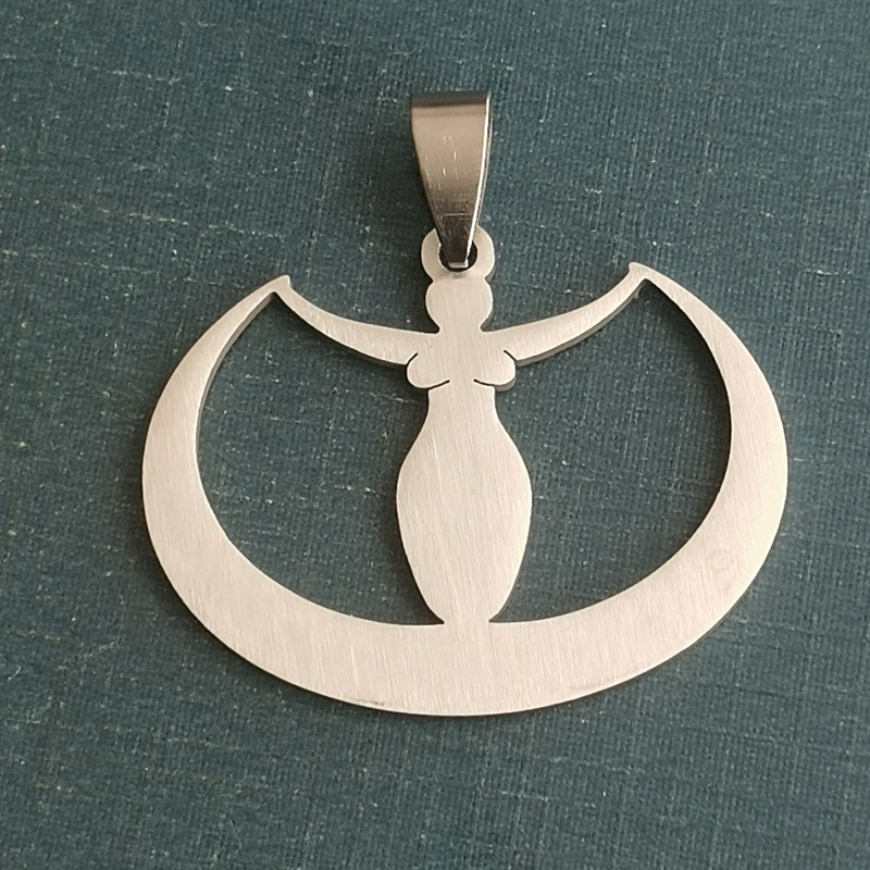 Exotic Yoga Gymnastics Moon Pendant Necklace for Women