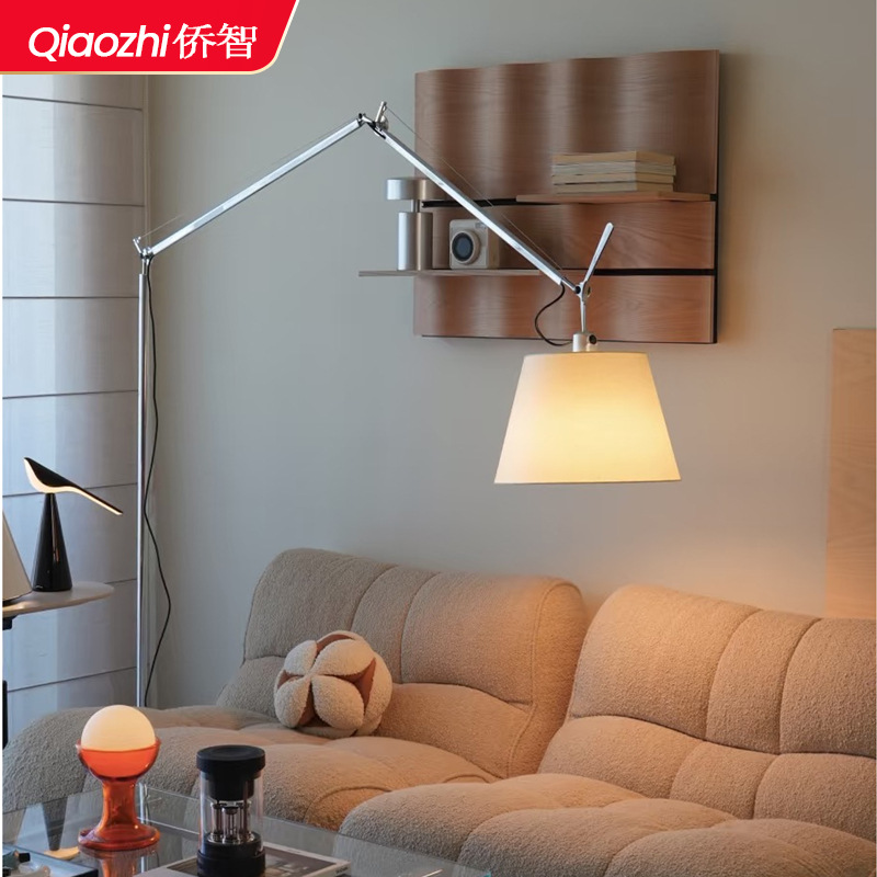 Lámpara de pie telescópica con brazo oscilante estilo Bauhaus de mediados de siglo, nuevo modelo de iluminación para dormitorio, sala de estar, estudio, lámpara de ambiente.