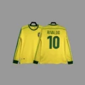 1998 Brazil Home Yellow + Custom 10 (Long Sleeve)