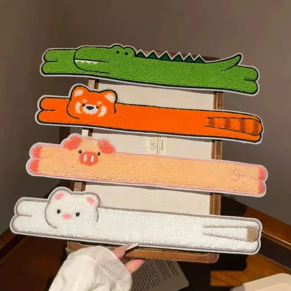 Soft and cute long fringe hairband with animal design, magic plush, sweet girl cartoon, for washing face and tidying up stray hair, wholesale