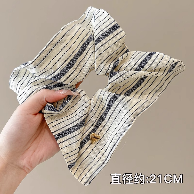 Temperamento bufanda cuadrada intestino lazo para el cabello femenino 2025 nuevo estilo súper grande cola de caballo cabeza cuerda viento perezoso banda de goma cuerda para el cabello tocado