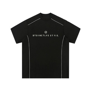American High Street Sports Style Short-Sleeved Men's 2025 New Trendy High-End Design Niche Tops Couple T-Shirts Cool