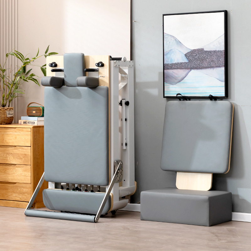 Pilates núcleo cama de entrenamiento de aleación de aluminio pequeña cama blanca sala de yoga equipo de ejercicios comerciales cama de yoga plegable